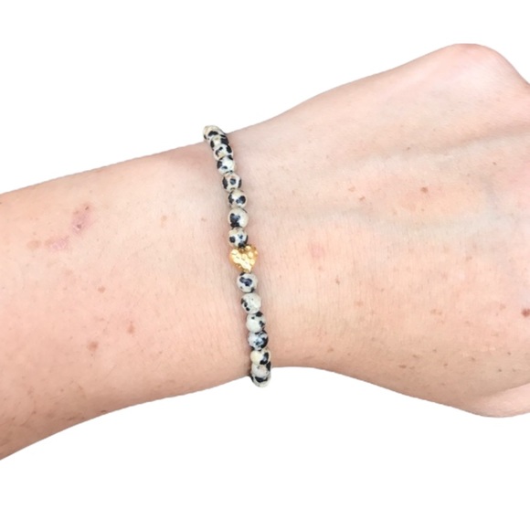 🎀HP🎀 Agate Heart Beaded stretch Bracelet - Picture 5 of 12